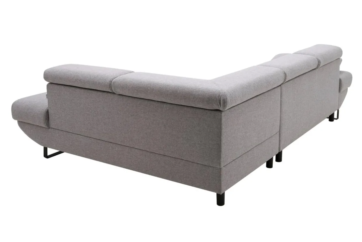 Narożnik z regulowanymi zagłówkami szary GIO prawy