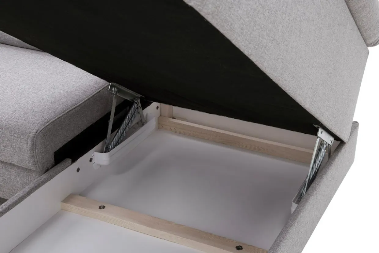 Narożnik z regulowanymi zagłówkami szary GIO prawy