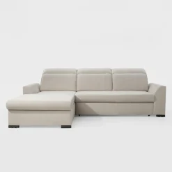 Narożnik z regulowanymi zagłówkami jasnoszary ARYA lewy