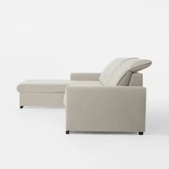 Narożnik z regulowanymi zagłówkami jasnoszary ARYA lewy