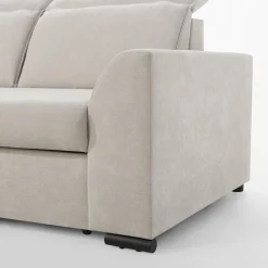 Narożnik z regulowanymi zagłówkami jasnoszary ARYA lewy