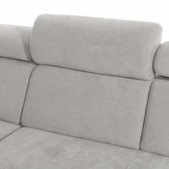 Narożnik z regulowanymi zagłówkami szary LENA lewy