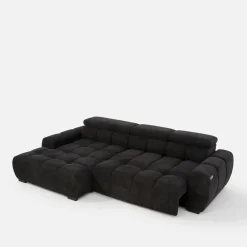 Narożnik z regulowanymi zagłówkami ciemnoszary BULL S lewy