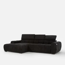 Narożnik z regulowanymi zagłówkami ciemnoszary BULL S lewy