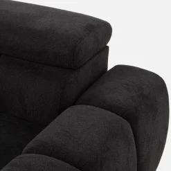 Narożnik z regulowanymi zagłówkami ciemnoszary BULL S lewy