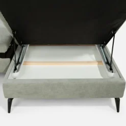 Narożnik z regulowanymi zagłówkami jasnoszary JAZZY L prawy