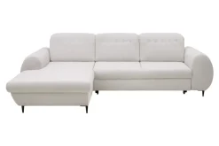 Narożnik z regulowanymi zagłówkami ecru ALVOR lewy