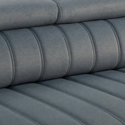 Narożnik z regulowanymi zagłówkami szary CALDO II lewy