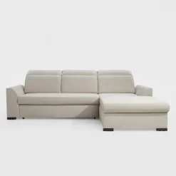 Narożnik z regulowanymi zagłówkami jasnoszary ARYA prawy