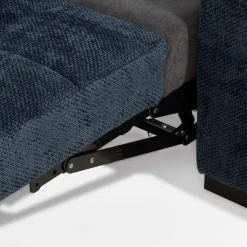 Narożnik z regulowanymi zagłówkami granatowy CHOCO lewy
