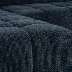 Narożnik z regulowanymi zagłówkami granatowy CHOCO lewy