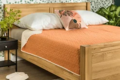 Narzuta dwustronna beżowo-ceglana ADELE 180x200 cm