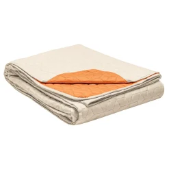 Narzuta dwustronna beżowo-ceglana ADELE 220x240 cm