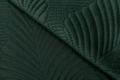 Narzuta na łóżko pikowana w liście zielona FERN 220x240 cm