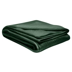 Narzuta na łóżko pikowana w liście zielona FERN 220x240 cm