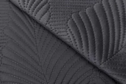 Narzuta na łóżko pikowana w liście szara FERN 200x220 cm