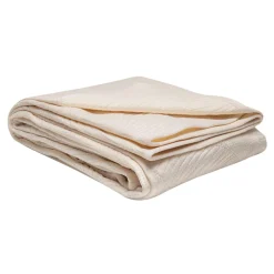 Narzuta na łóżko pikowana w liście ecru FERN 200x220 cm