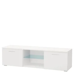 Nowoczesna szafka RTV ze szklaną półką BASIC 2