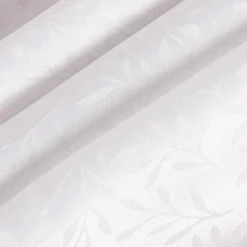 Obrus żakardowy w listki biały ACACIA 140x300 cm