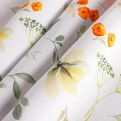 Obrus biały w polne kwiaty GARDENA 140x280 cm