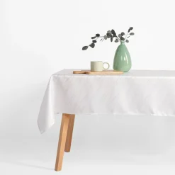 Obrus biały w srebrny marmur LYMIO 140x220 cm