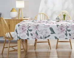 Obrus na stół w kwiaty 140x220 cm