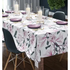 Obrus na stół w kwiaty 140x280 cm