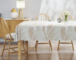 Obrus na stół z motywem roślinnym 140x280 cm