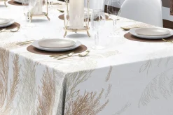 Obrus na stół z motywem roślinnym 140x280 cm