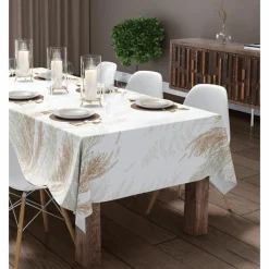 Obrus na stół z motywem roślinnym 140x280 cm