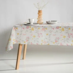 Obrus w różowo-żółte kwiatki GARDENIC 110x160 cm