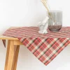 Obrus w szkocką kratę czerwony NEWPORT 85x85 cm