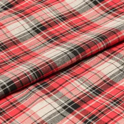 Obrus w szkocką kratę czerwony NEWPORT 85x85 cm