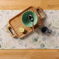 Obrus z lnem w liście GARDENA 40x120 cm