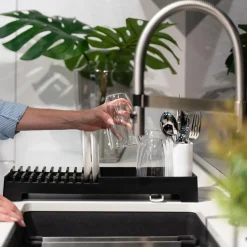 Ociekacz do naczyń czarny LIVIO DUO