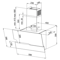 Okap przyścienny ZHEF OKPZH02EF