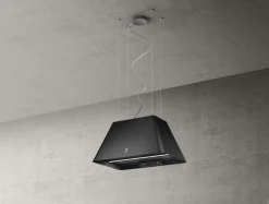 Okap wyspowy czarny ELICA IKONA LIGHT BL/F/60