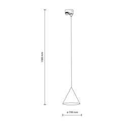 Oprawa na szynoprzewód wisząca beżowa TRACER CONO