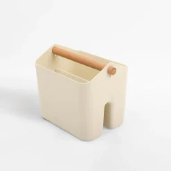 Organizer łazienkowy kremowy 17,5x12x14,7 cm