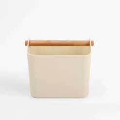 Organizer łazienkowy kremowy 17,5x12x14,7 cm