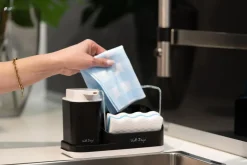 Organizer kuchenny z dozownikiem czarny LIVIO DUO