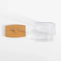 Organizer na patyczki kosmetyczne z bambusową pokrywką