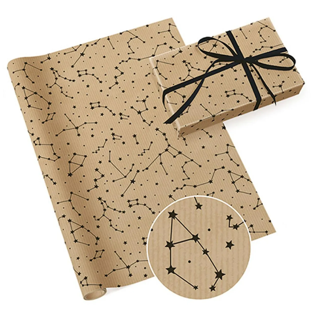 Papier prezentowy KRAFT MIX 70x200 cm