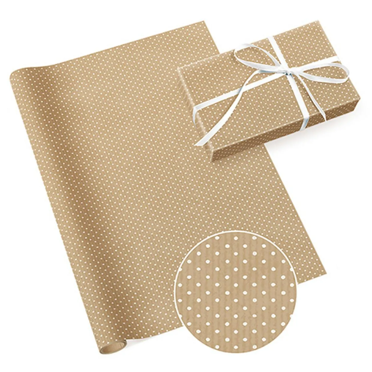 Papier prezentowy KRAFT MIX 70x200 cm