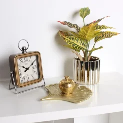 Patera dekoracyjna liść złota GINKO 29,5 cm