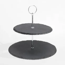 Patera 2-poziomowa łupkowa, 25 cm