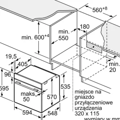Piekarnik do zabudowy BOSCH seria 4 Air Fry czarny HRG532BB3