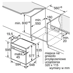 Piekarnik do zabudowy BOSCH seria 8 inox/czarny HBG7363B1