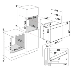 Piekarnik elektryczny do zabudowy samoczyszczący czarny WHIRLPOOL AKZ9 9480 NB
