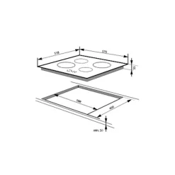 Piekarnik i płyta indukcyjna - zestaw do zabudowy ESPI396540B SET 2 PATIO AMICA
